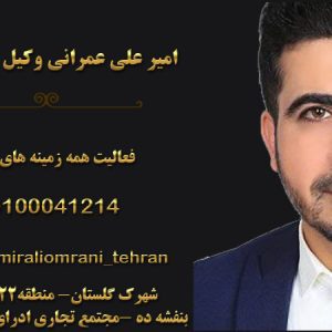 امیر علی عمرانی قبول کلی دعاوی حقوقی در شهرک گلستان